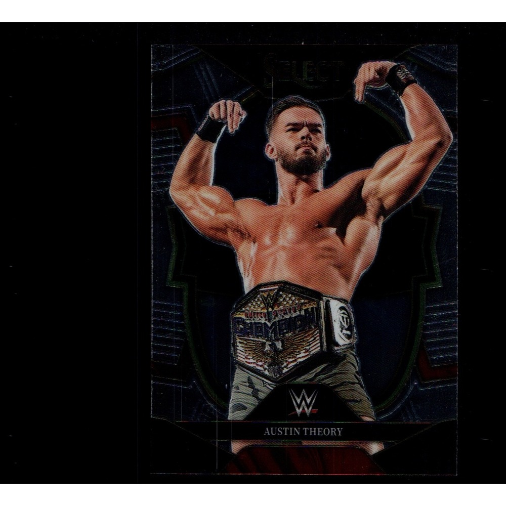 AUSTIN THEORY 2023 PANINI SELECT WWE "RED BLUE PRIZM" WRESTLING CARD-#56